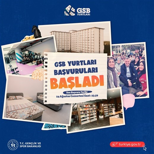 GSB YURT BAŞVURULARI BAŞLADI